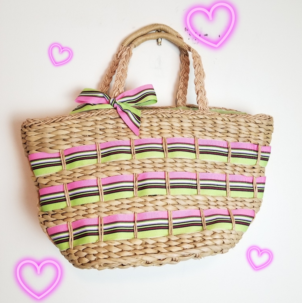 Large Woven Cottagecore Tote